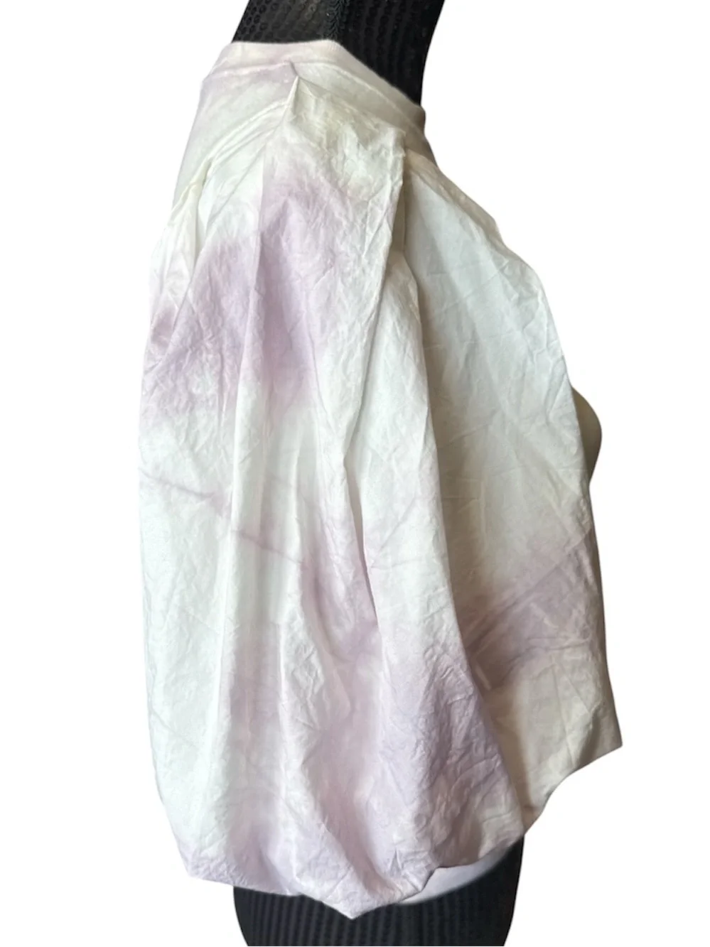 ULLA JOHNSON Elliot Pullover Puff Sleeve Thistle Purple Tie Dye 100% Cotton